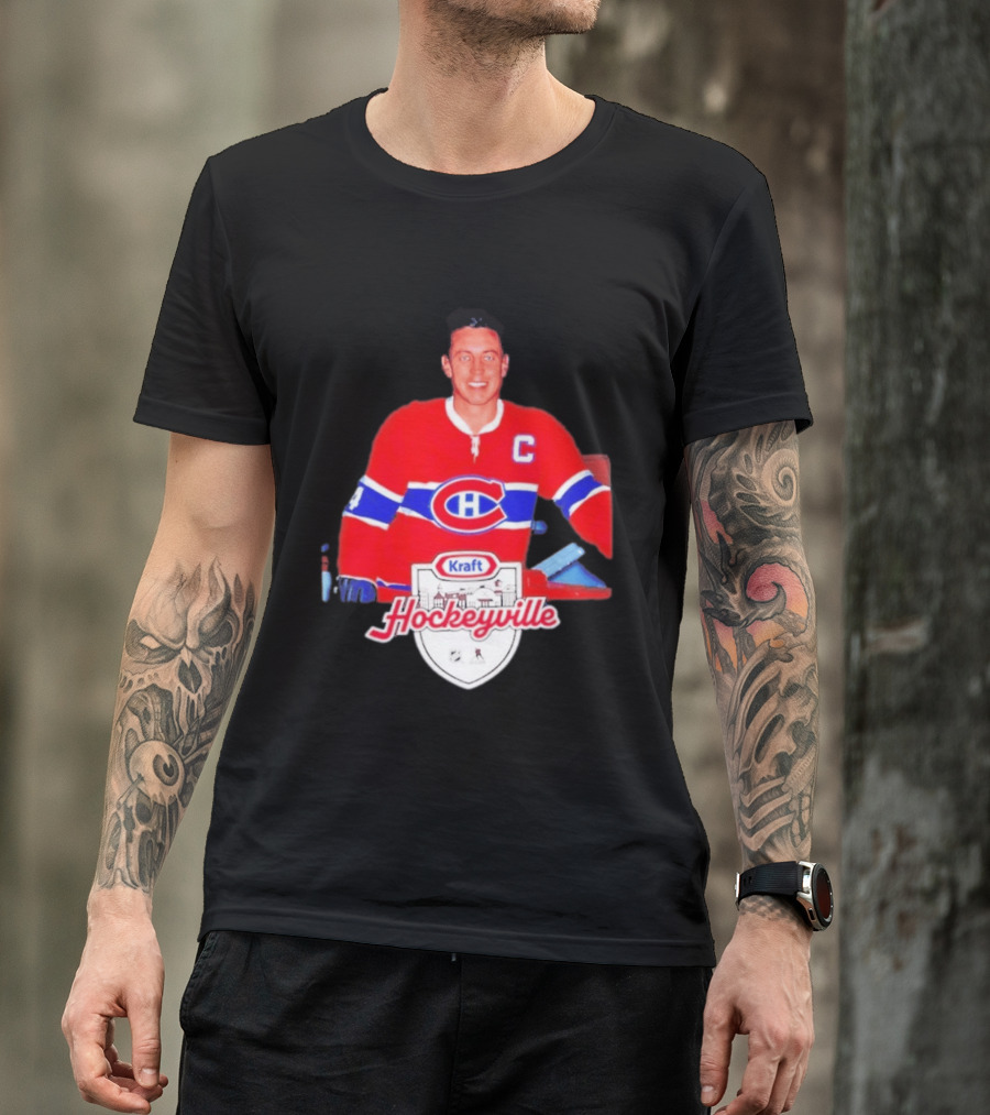 Jean Béliveau Montreal Canadiens Kraft Hockeyville Canadiens Logo Vintage Hockey T-Shirt