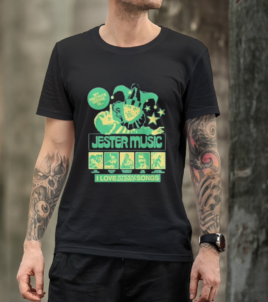 Jester Music My Favorite Genre Is The Garden Jethro Tull Return To Forever The Dead I Love Silly Songs T-Shirt