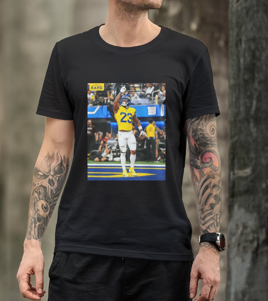 Los Angeles Rams Kamren Kinchens #23 NFL Football Jersey Celebration T-Shirt