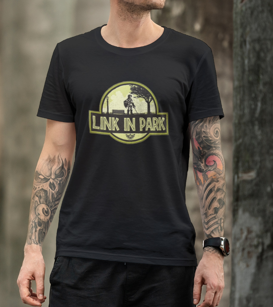 Link In Park Sword And Shield Hero Outdoors Scene T-Shirt