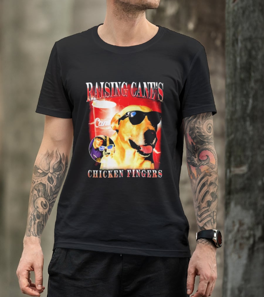 Raising Cane's Labrador Sunglasses Cup Chicken Fingers T-Shirt
