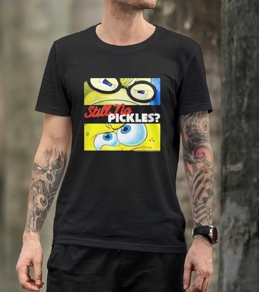 SpongeBob SquarePants Still No Pickles Nickelodeon Eyes Close Up T-Shirt