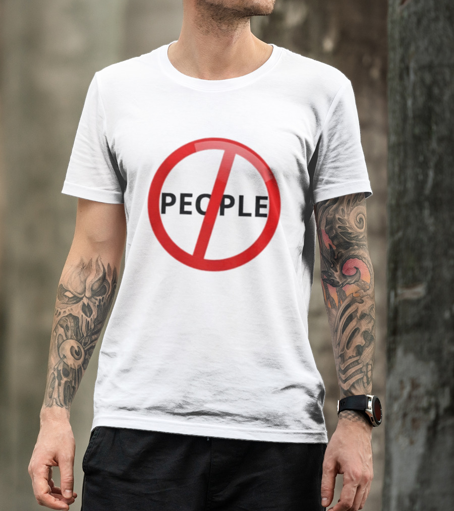 Anti People Prohibited Sign Introvert Social Distancing T-Shirt
