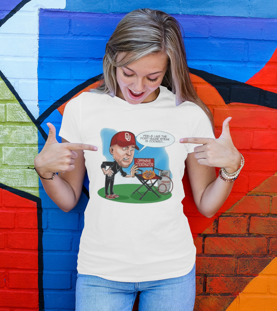Brent Venables Oklahoma Sooners Offensive Coordinator Cartoon Steak Propane T-Shirt