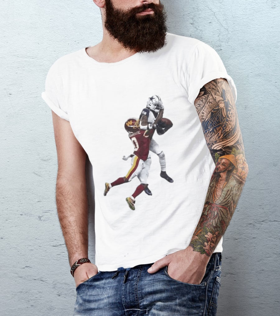 Ceedee Lamb Dak Prescott Record Breaking Touchdown Dallas Washington Football Moment T-Shirt