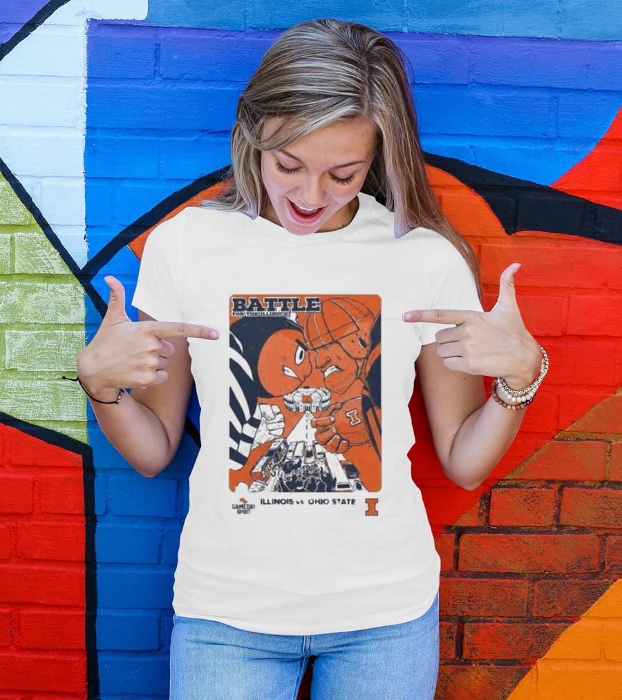 Battle For The Illibuck Illinois Vs Ohio State NCAA College Football 2026 Ohio Stadium T-Shirt