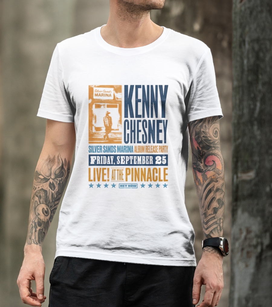 Kenny Chesney Silver Sands Marina Album Release Party Friday September 25 Live At The Pinnacle Stars T-Shirt