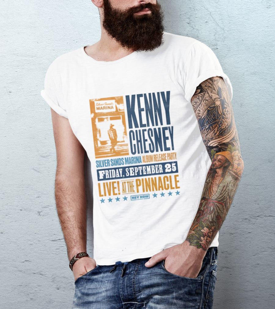 Kenny Chesney Silver Sands Marina Album Release Party Friday September 25 Live At The Pinnacle Stars T-Shirt
