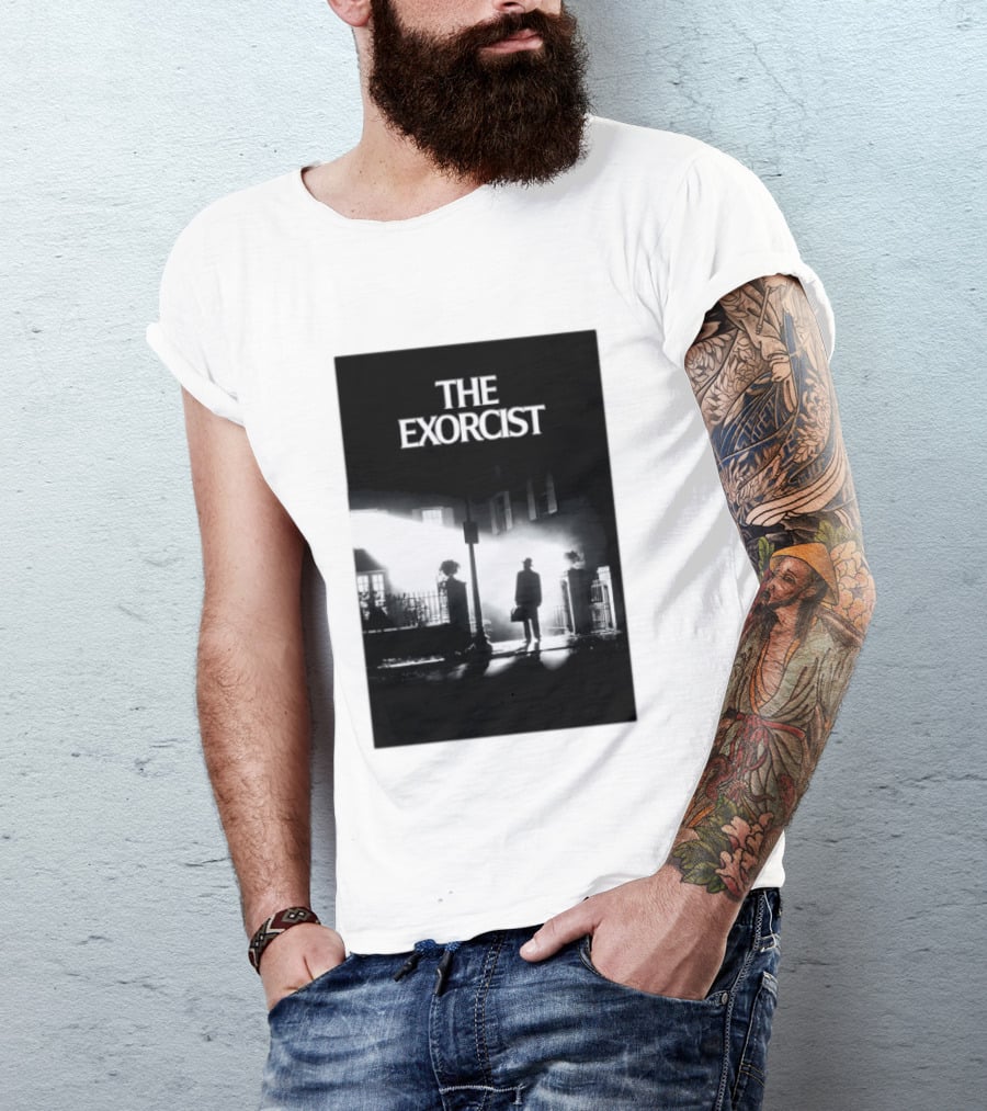 The Exorcist Iconic Horror Movie Walking Man Shadow Scene T-Shirt