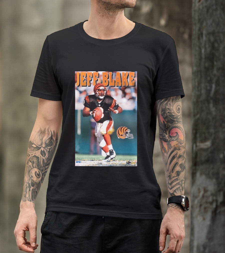 Cincinnati Bengals Jeff Blake Quarterback Action NFL Football T-Shirt