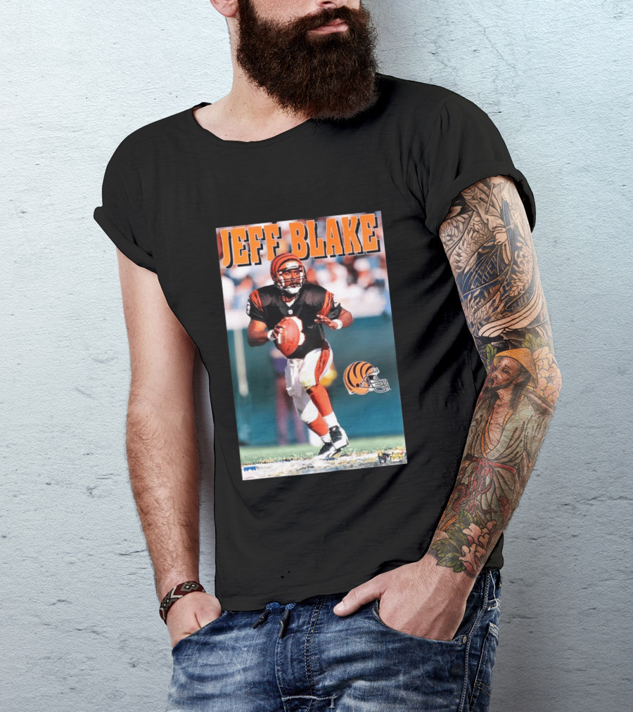 Cincinnati Bengals Jeff Blake Quarterback Action NFL Football T-Shirt