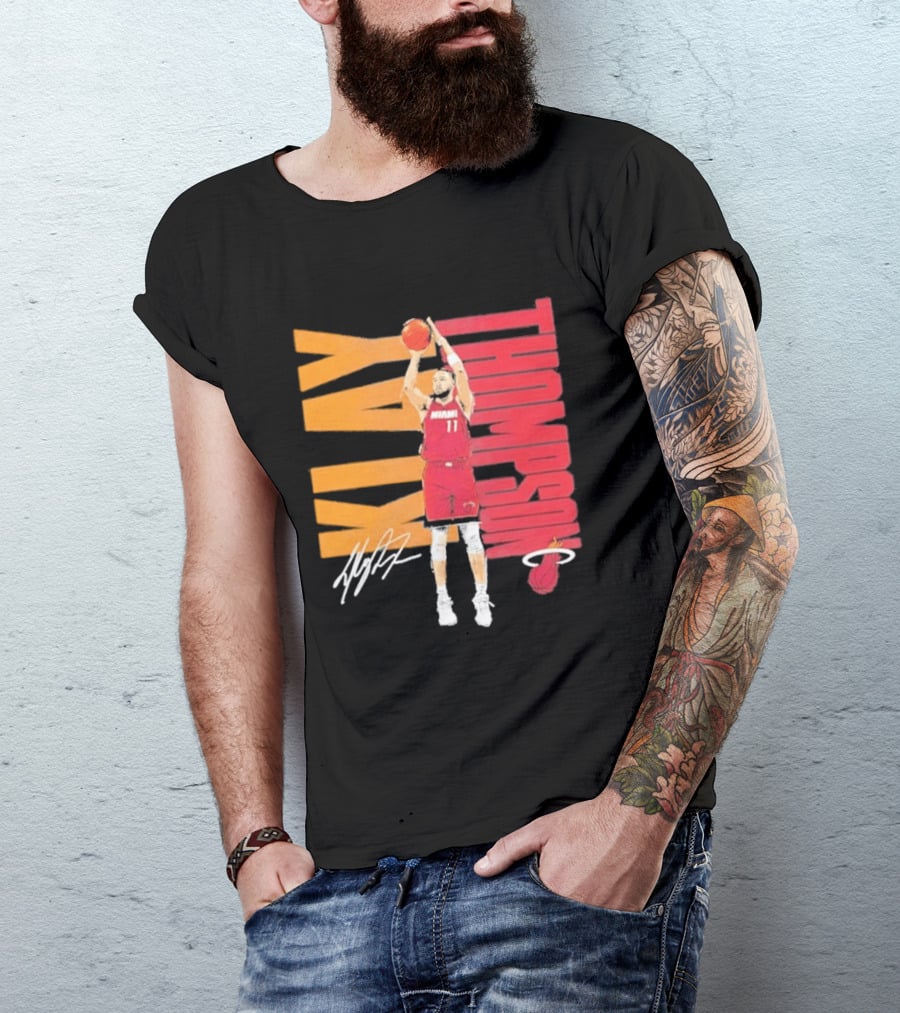 Klay Thompson Miami Heat 11 Basketball Player Signature T-Shirt