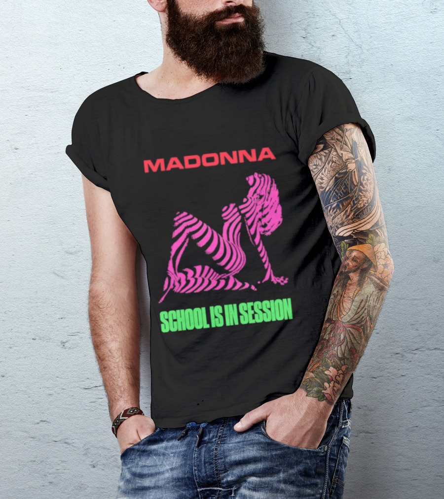 Madonna School Is In Session Pink T-Shirt