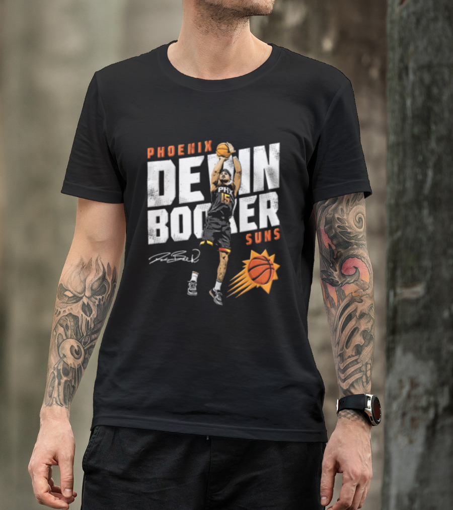 Phoenix Suns Devin Booker Jump Shot NBA Basketball T-Shirt