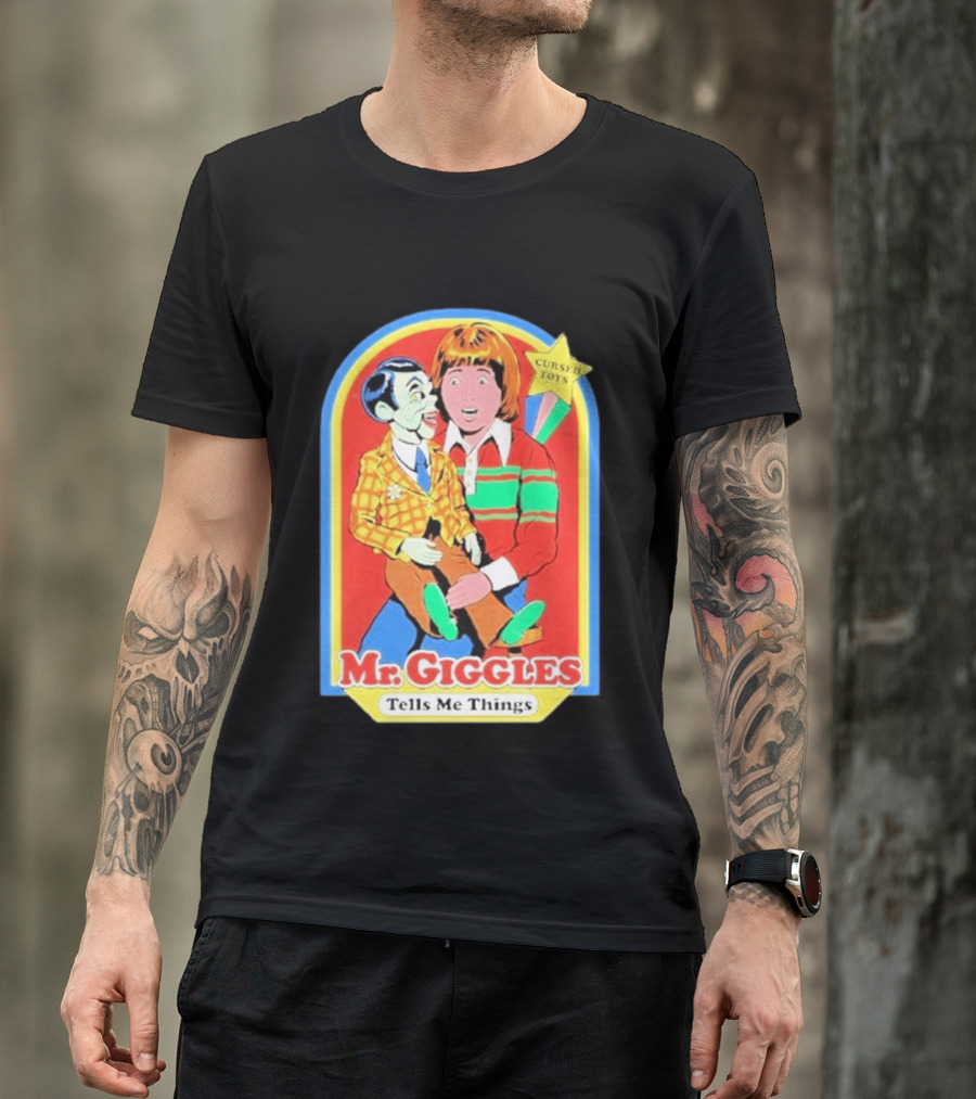 Mr Giggles Cursed Toys Tells Me Things T-Shirt