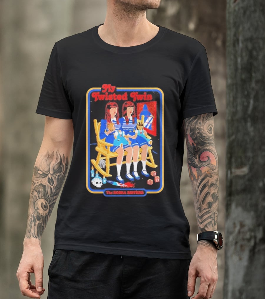 My Twisted Twin The Soska Sisters Horror Creepy Doll Rocking Chair T-Shirt