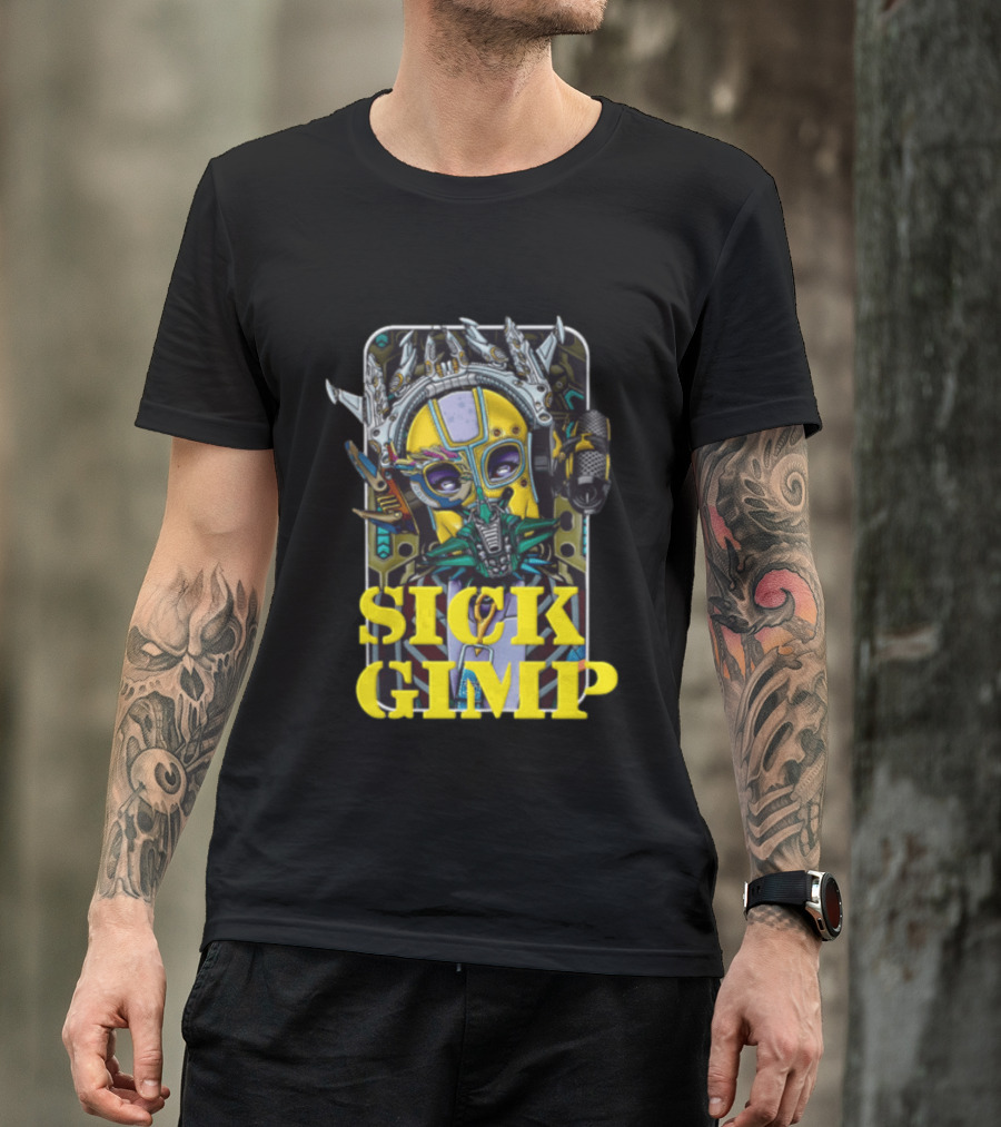 Sick Gimp Cybernetic Masked Figure Futuristic T-Shirt