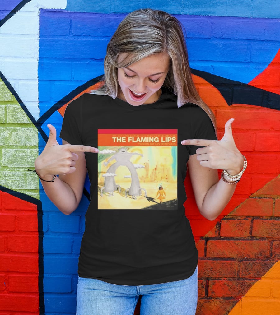The Flaming Lips Yoshimi Battles Depression Mystery Creature And Girl In Fantasy World T-Shirt
