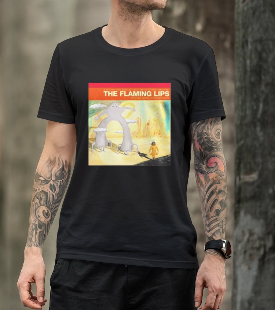 The Flaming Lips Yoshimi Battles Depression Mystery Creature And Girl In Fantasy World T-Shirt