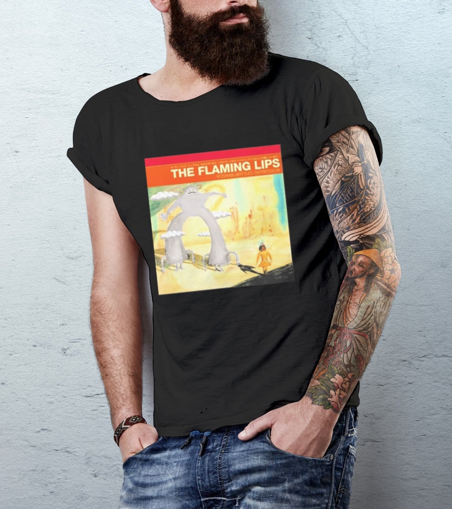 The Flaming Lips Yoshimi Battles Depression Mystery Creature And Girl In Fantasy World T-Shirt