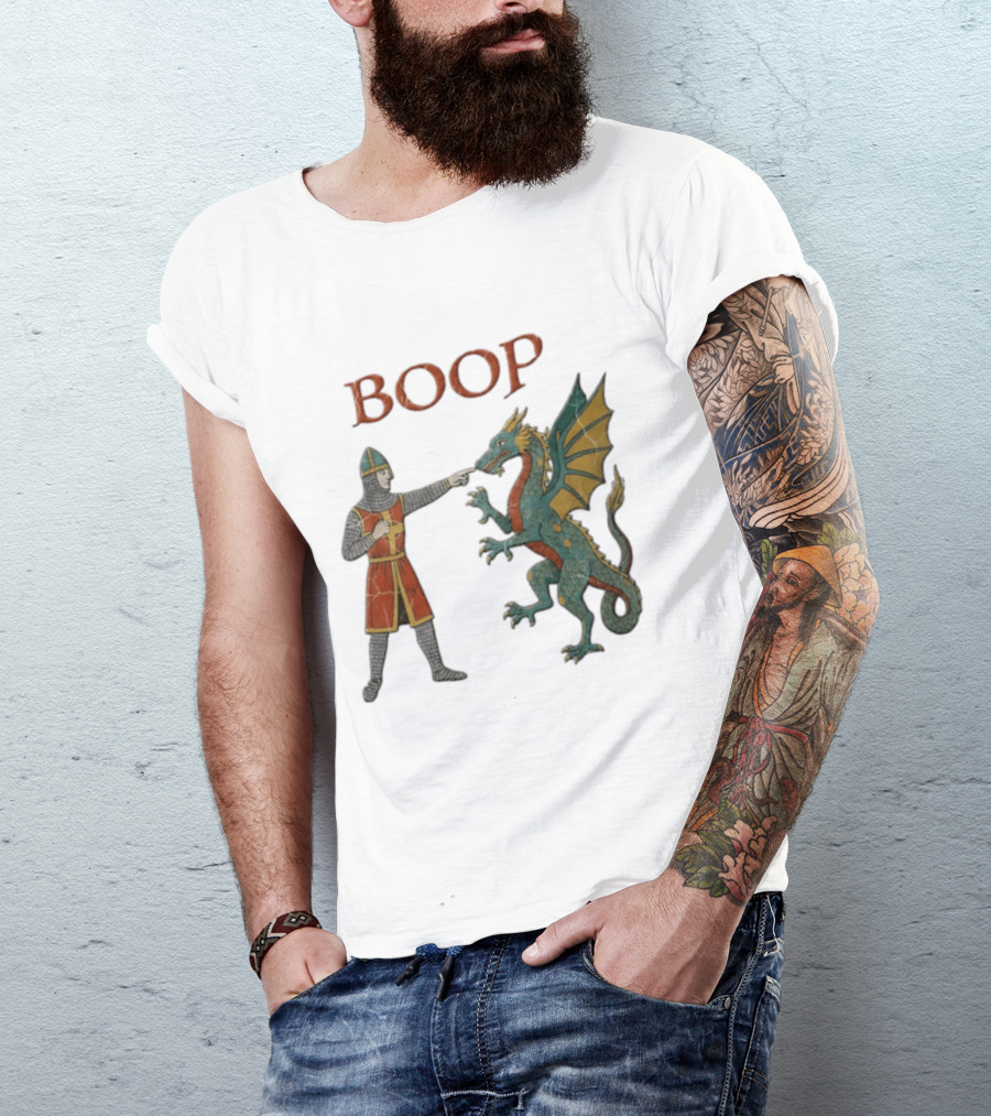 Knight Pointing Boop Dragon Encounter T-Shirt