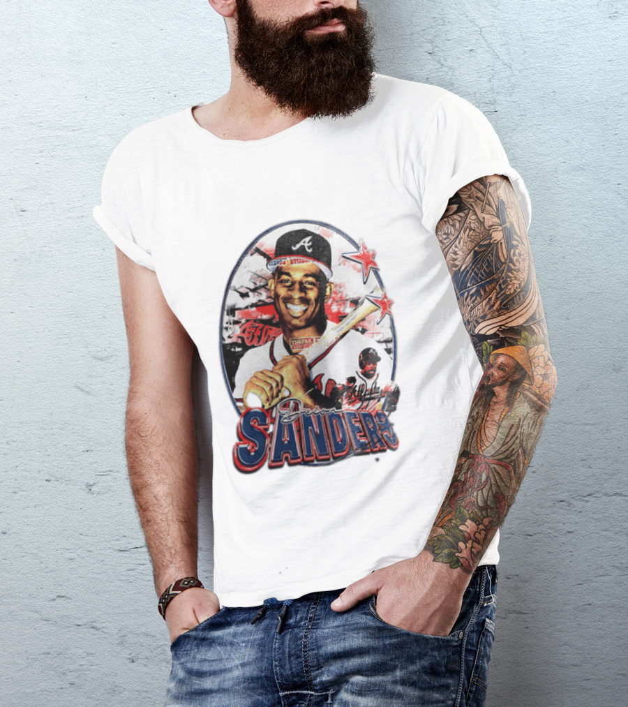 Deion Sanders Atlanta Braves MLB Stars Baseball Sports Memorabilia T-Shirt