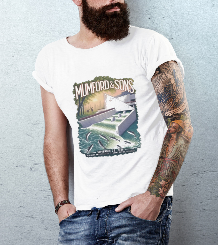 Mumford & Sons September 22 2026 Grand Rapids Michigan Acrisure Amphitheater T-Shirt