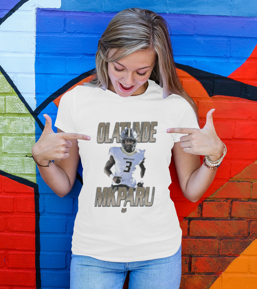 Bryant Bulldogs Olatunde Mkparu Number 3 T-Shirt