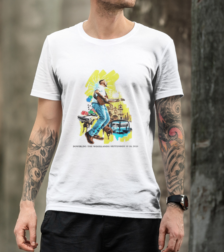 The Woodlands Concert Dover DE September 2026 Vintage Car Fireworks Artistry T-Shirt