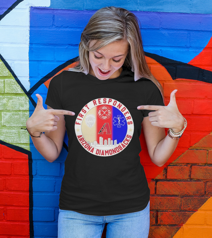 Arizona Diamondbacks First Responders Police Fire Dept EMT Appreciation T-Shirt