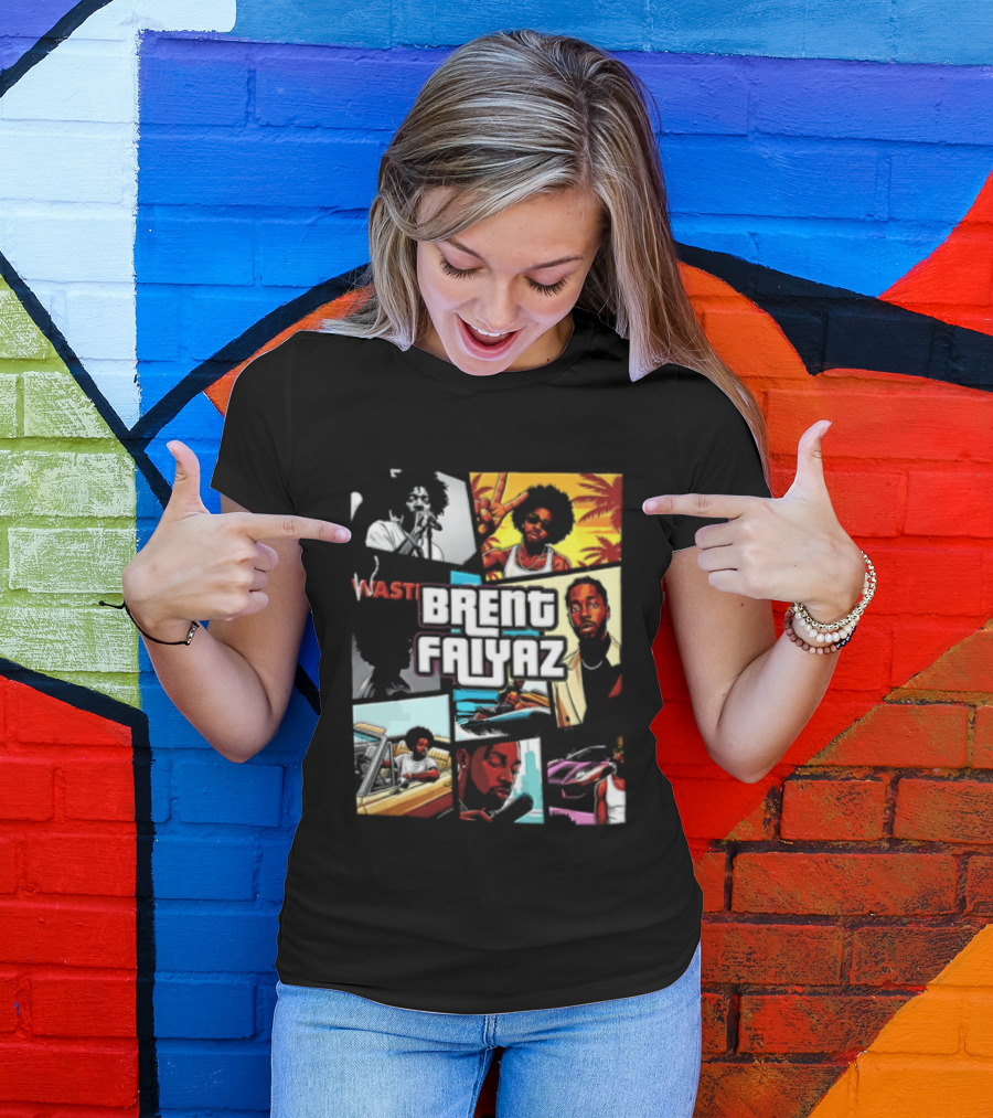 Brent Faiyaz Wasteland Multiple Panels Singer Lifestyle Retro Beach Vibe T-Shirt