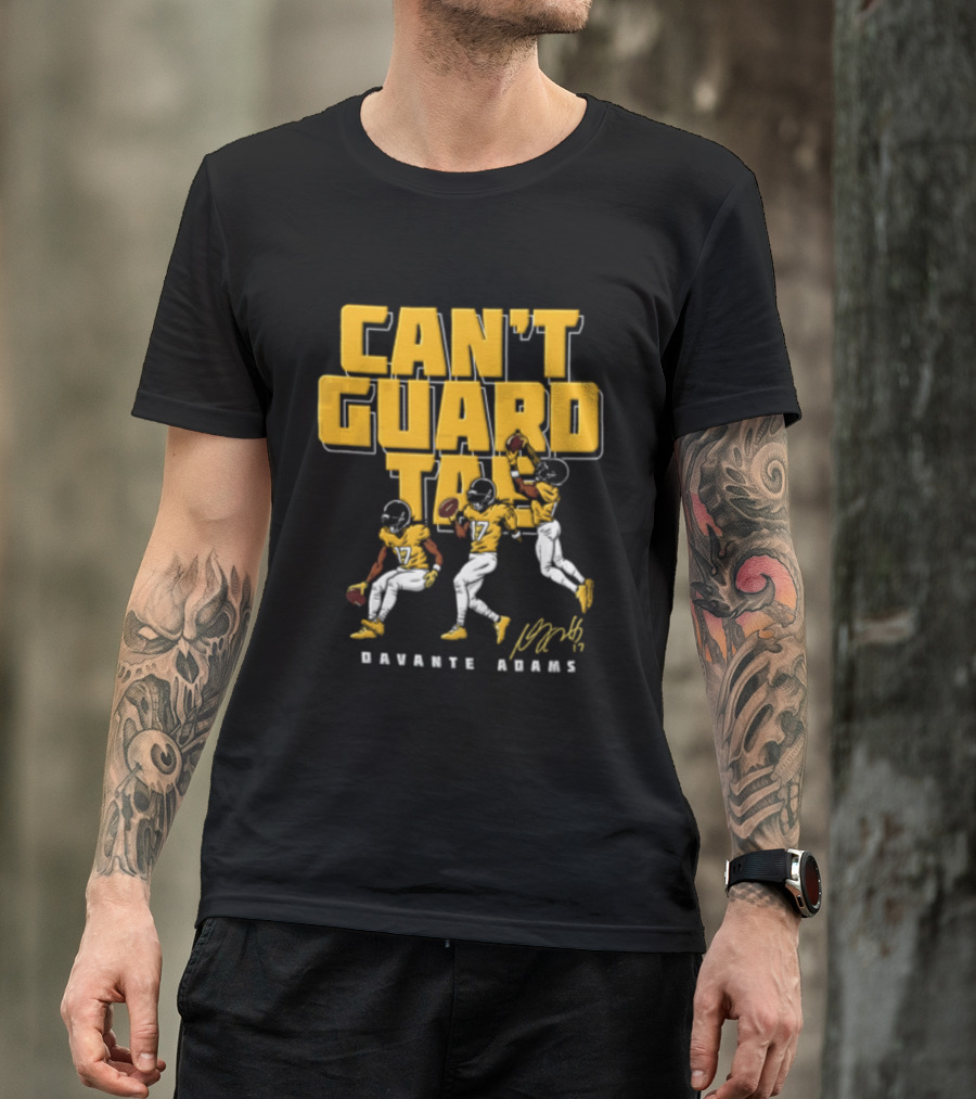 Can't Guard Tae 17 Davante Adams NFLPA Football Player Catching Throwing Ball T-Shirt