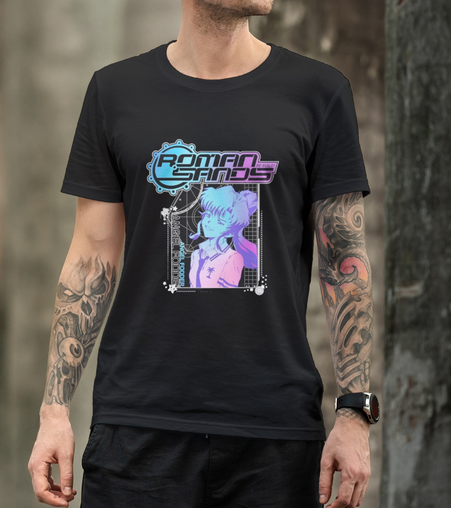Roman Sands Re Build Angel Fodder Retro Anime Aesthetic T-Shirt