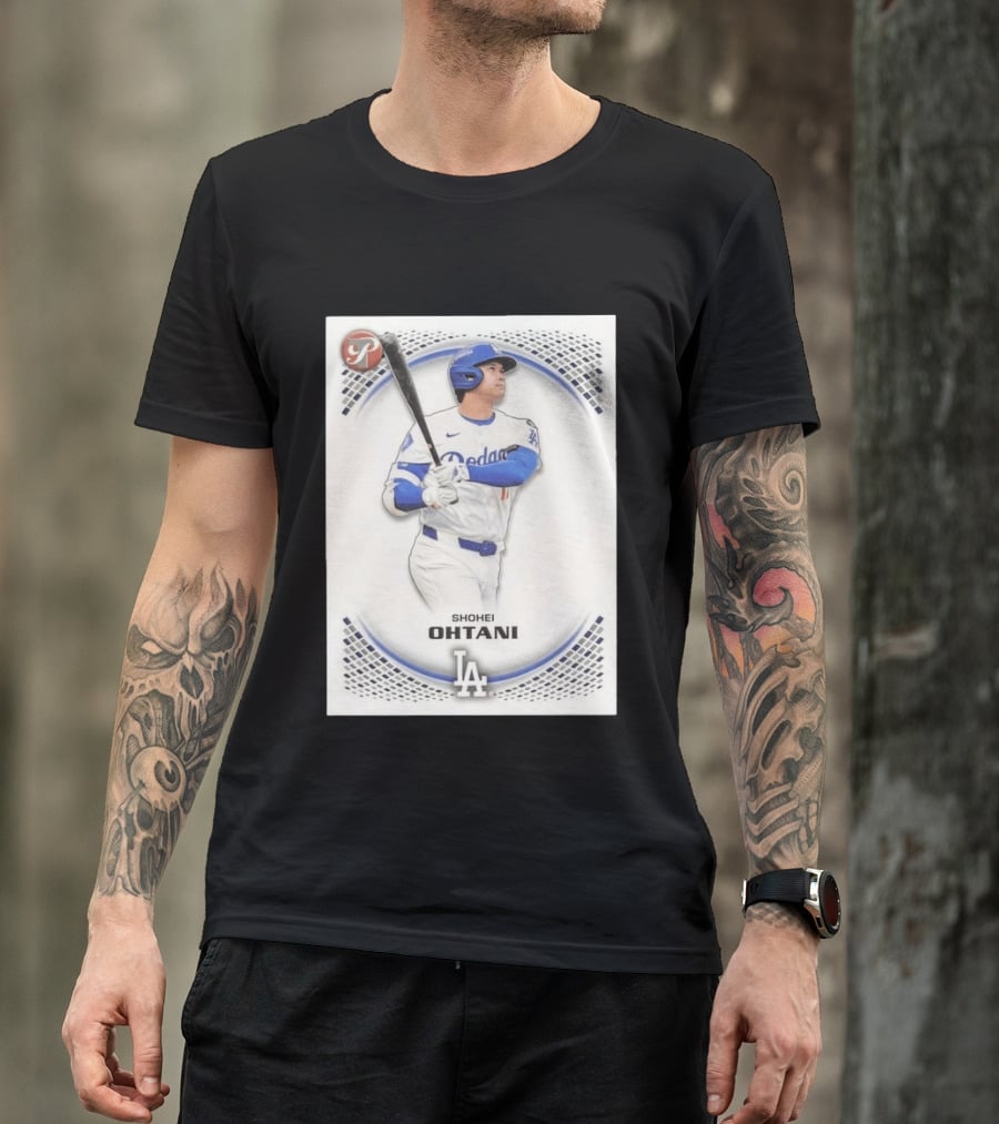 Shohei Ohtani Los Angeles Dodgers LA Number 28 Refractor 2006 T-Shirt