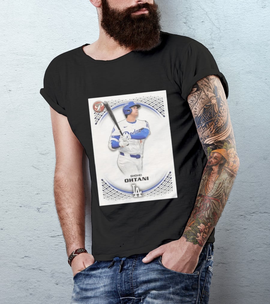 Shohei Ohtani Los Angeles Dodgers LA Number 28 Refractor 2006 T-Shirt