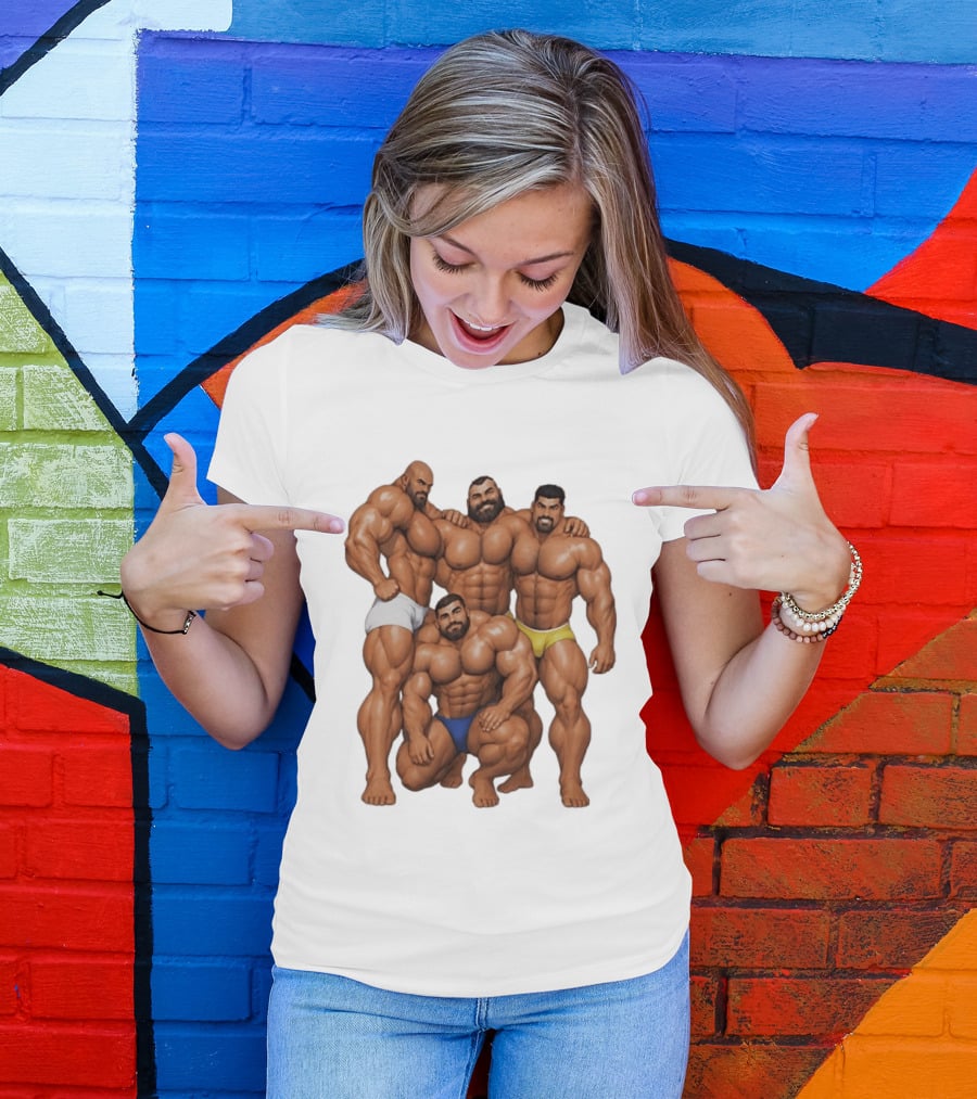 Group Of Muscular Bodybuilders Bodybuilding Fitness Champions T-Shirt