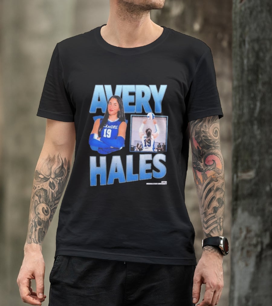 Avery Hales Indiana State Sycamores Volleyball No 19 Setter T-Shirt