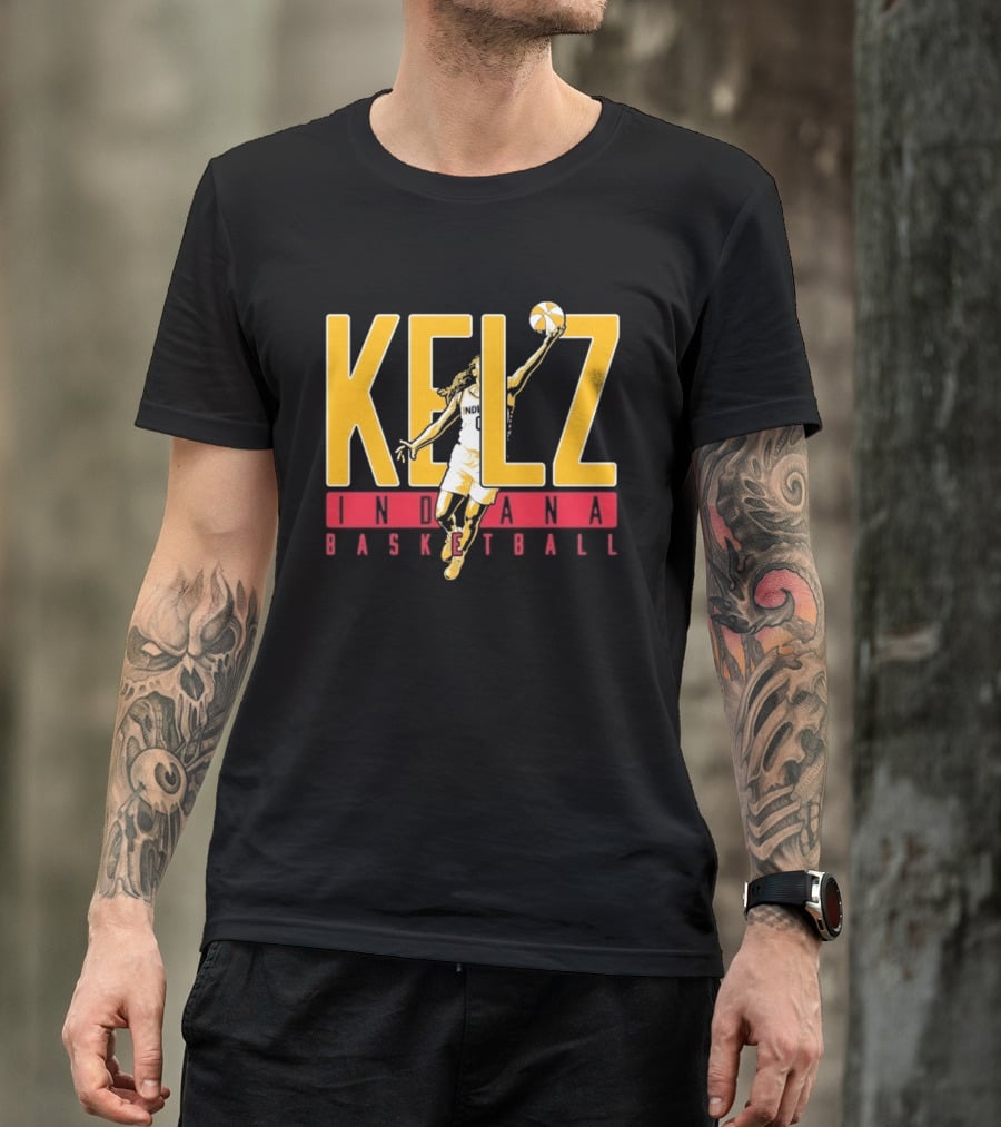 Kelz Indiana Basketball WNBA Player Dunking T-Shirt