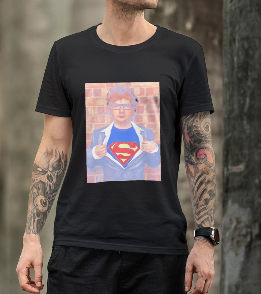 Ed Sheeran Superman Style Hero Look Iconic Rare Find T-Shirt