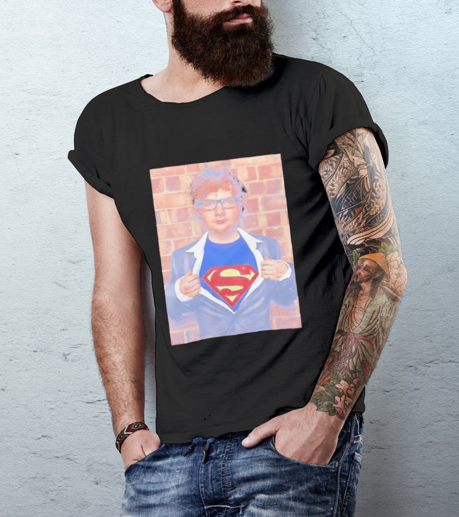 Ed Sheeran Superman Style Hero Look Iconic Rare Find T-Shirt