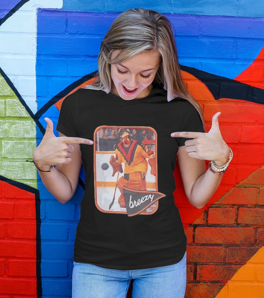 Richard Brodeur Vancouver Canucks NHL Breezy Retro Goalie Gear T-Shirt