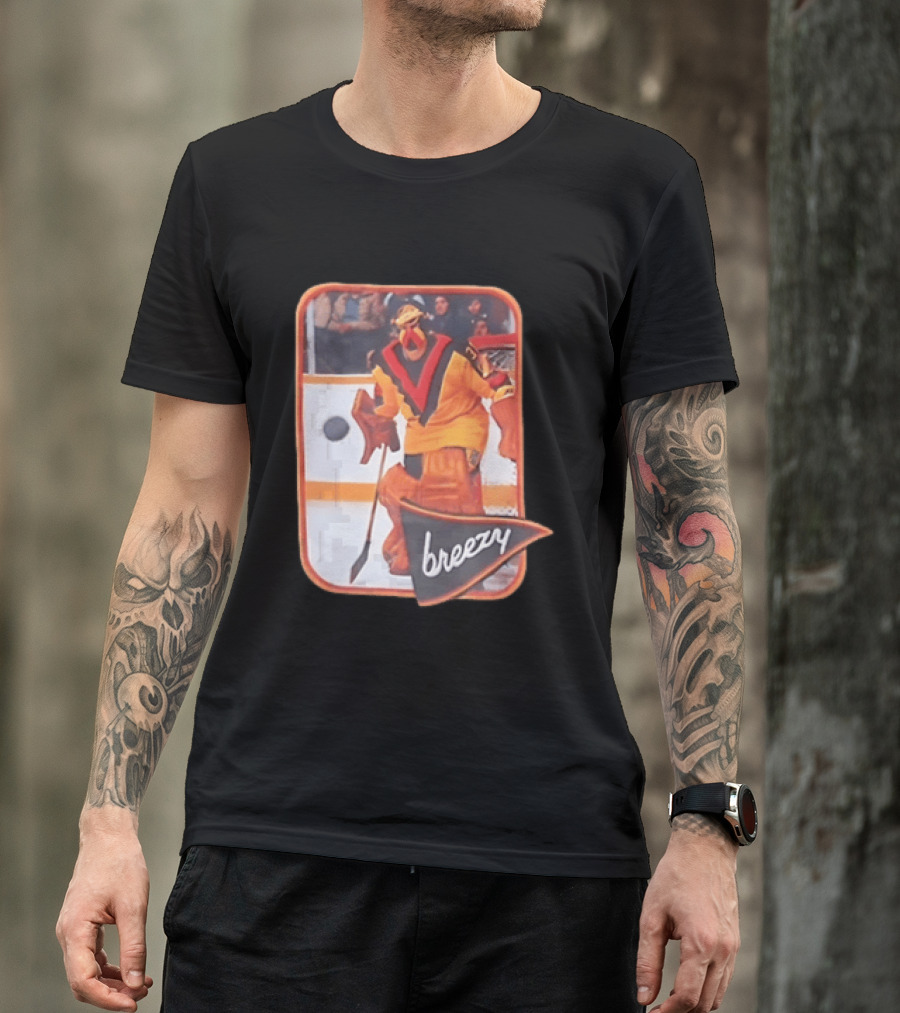 Richard Brodeur Vancouver Canucks NHL Breezy Retro Goalie Gear T-Shirt