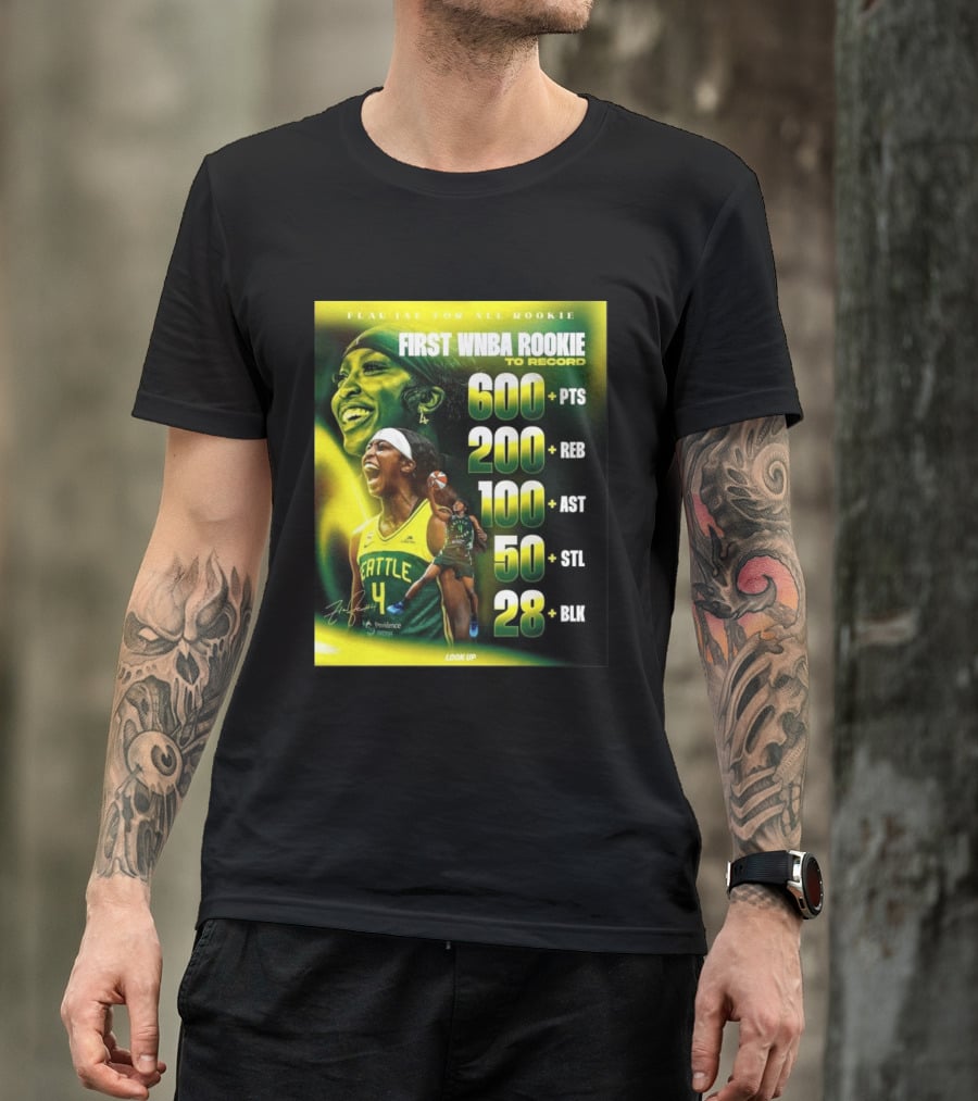 Flau'jae For All Rookie First WNBA Rookie To Record 600+ PTS 200+ REB 100+ AST 50+ STL 28+ BLK Seattle T-Shirt