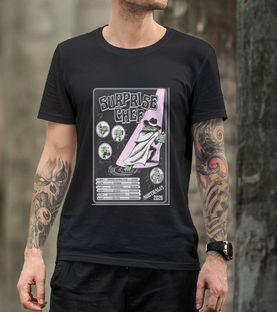 Surprise Chef Australia Tour 2026 The Brightside Brisbane Oct 15 Show T-Shirt