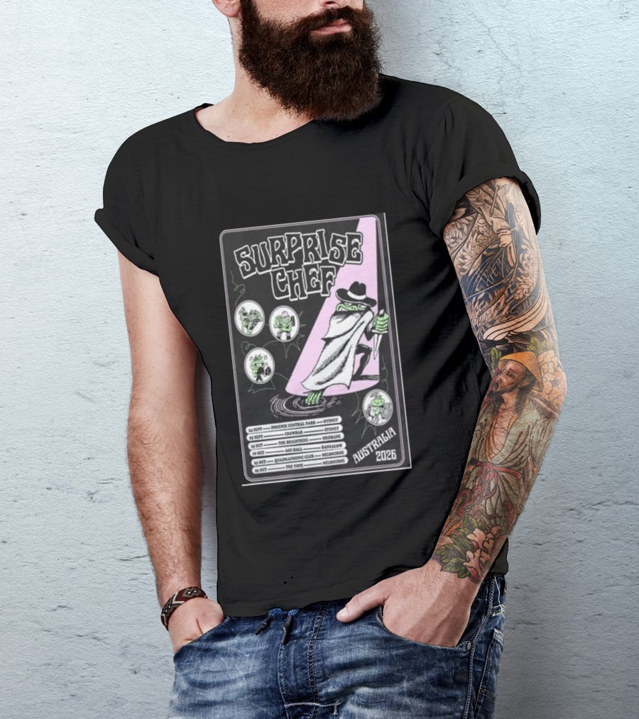 Surprise Chef Australia Tour 2026 The Brightside Brisbane Oct 15 Show T-Shirt