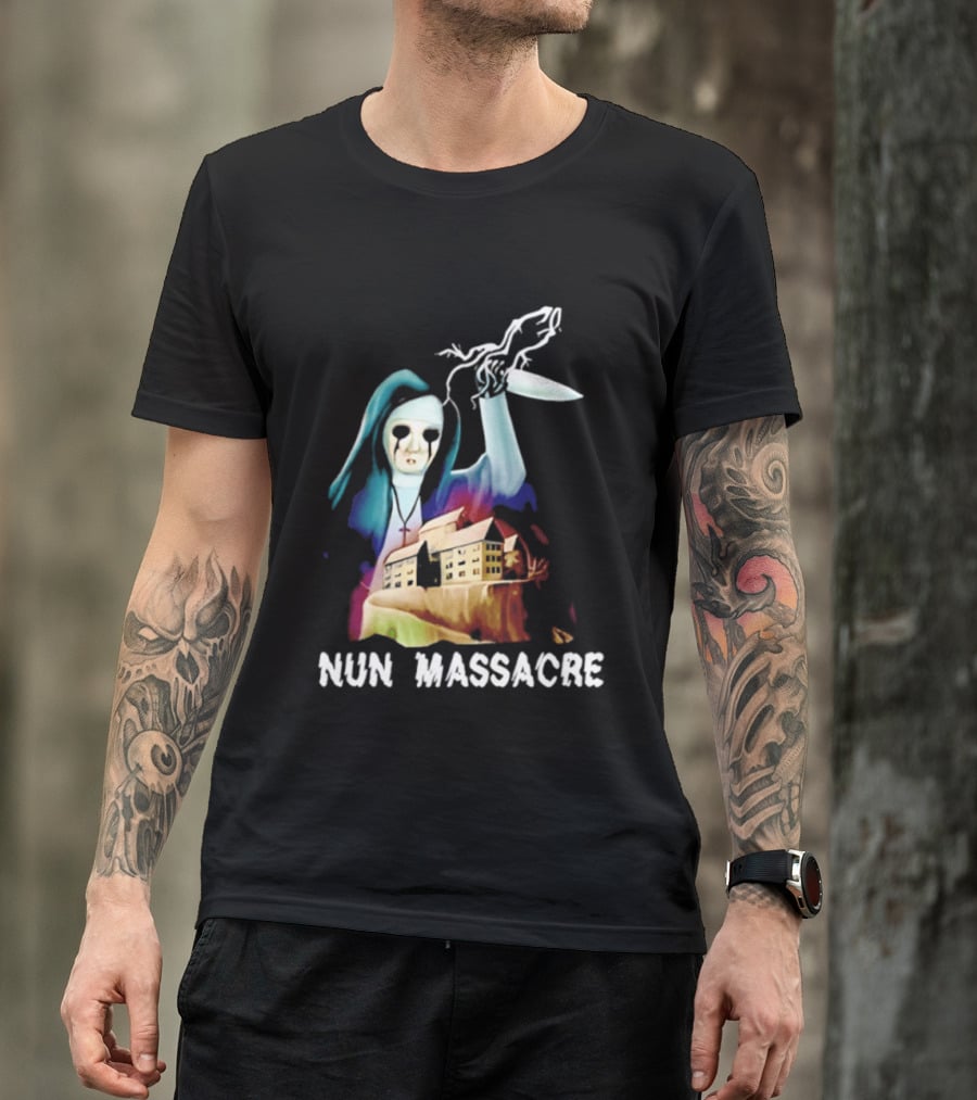 Nun Massacre Horror Game Puppet Combo Slasher T-Shirt