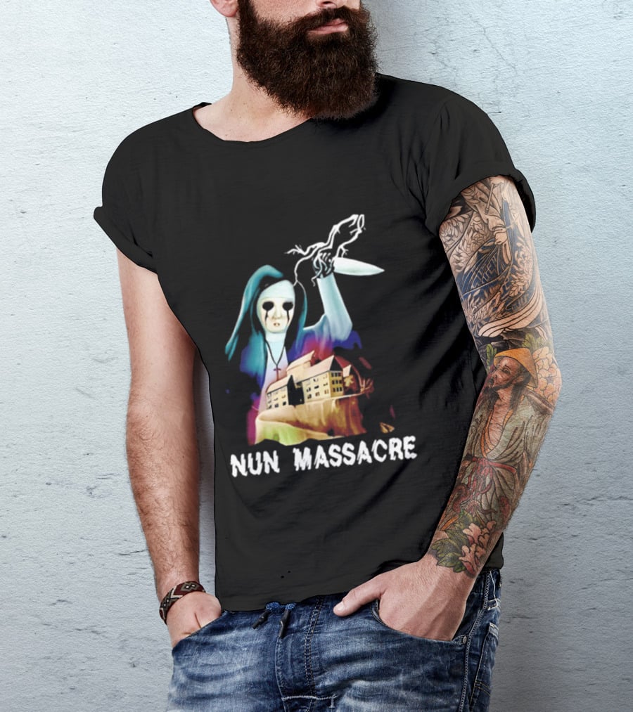 Nun Massacre Horror Game Puppet Combo Slasher T-Shirt