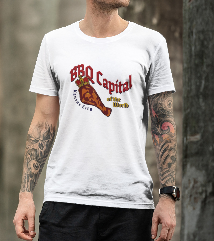 Kansas City BBQ Capital Of The World Leg With Crown T-Shirt