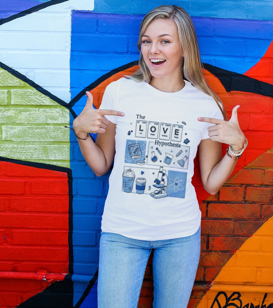 The Love Hypothesis Periodic Table Science Equipment Microscope Biology Book Chemistry T-Shirt