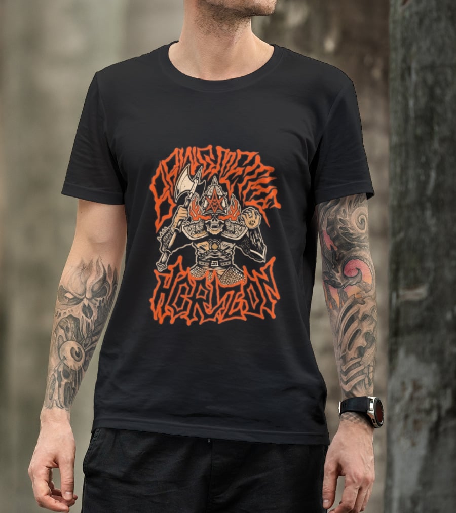 Bring Me The Horizon Warrior Skull BMTH Star Flame T-Shirt